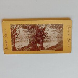 ANTIQUE STEREOGRAPH CARD CROMWELL'S BRIDGE Glengarriff Ireland POPULAR SERIES